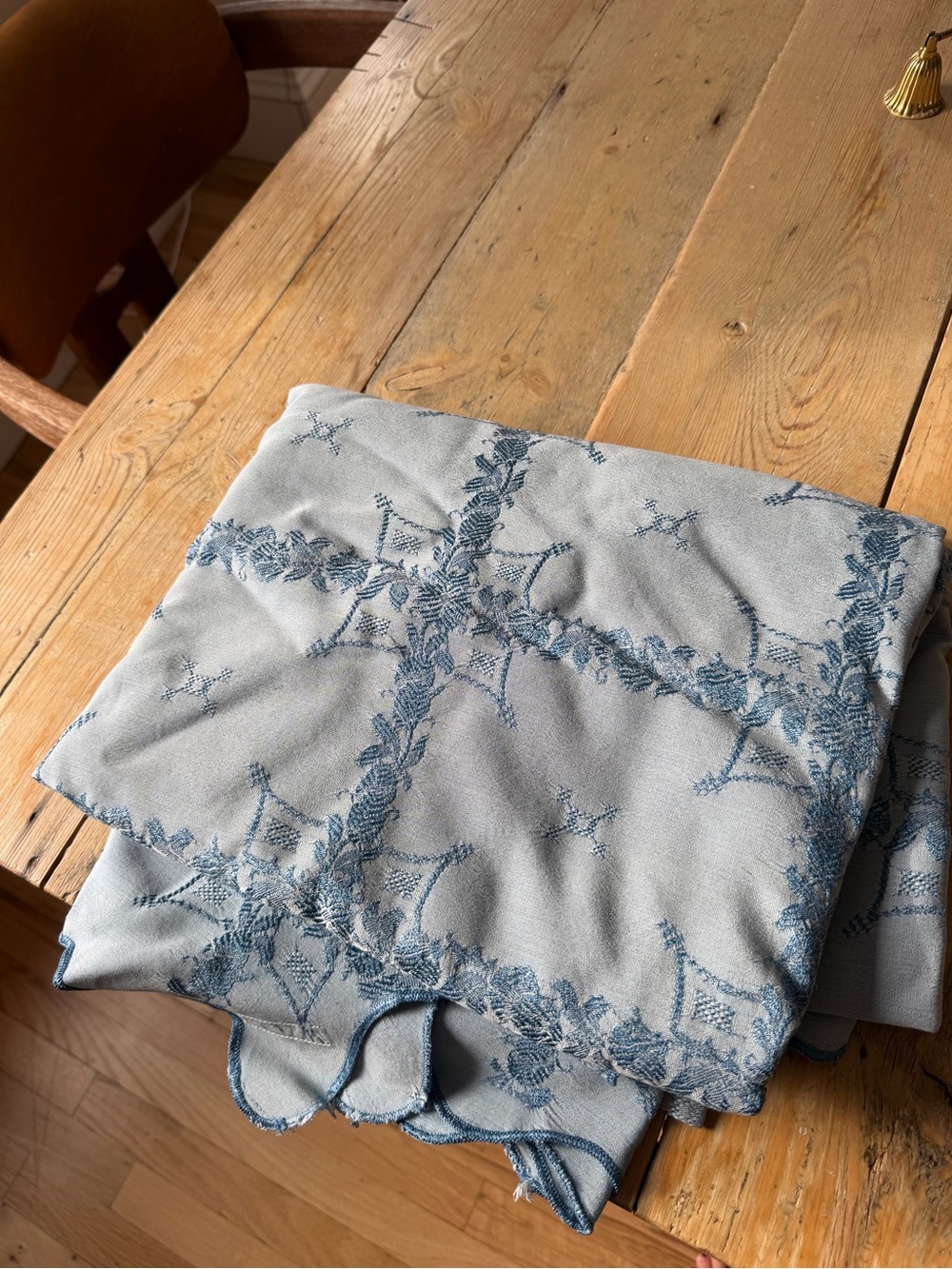 Vintage Dolly Madison Brocade Bedspread